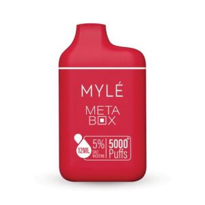 Myle meta box 5000 puff disposable device red apple