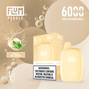 Flum Pebble 6000 Disposable Device – Vanilla Ice Cream