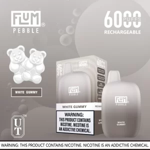 Flum Pebble 6000 Disposable Device – White Gummy